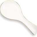 Patelai Ceramic Spoon Rest Spoon Holder Stovetop for Kitchen Stove Coffee Bar Accessories Christmas Gift(White with Gold Brim,Classic Style)