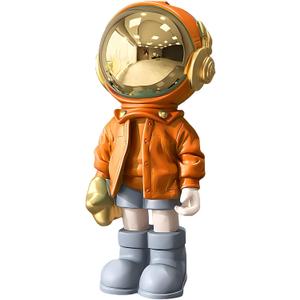 Dosker Astronaut Statues Spaceman Sculpture Polyresin Arts Gifts Orange Figurine Ornament Room Decor for Men,Home and Crafts Desktop Accessories Tabletop Decoration, Living Room, Office, Bookshelf (Large)