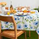YiHomer Indoor Outdoor Tabletop for Spring Summer Decorations, Picnics and Dinner Parties - Stain and Water Resistant, Spring Blossoms, Tablecloth, 52 x 70 Rectangle