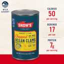 Snow's Ocean Chopped Clams Canned, 51 oz Can - 7g Protein per Serving - Gluten Free, No MSG, 99% Fat Free - Great for Pasta & Seafood Recipes