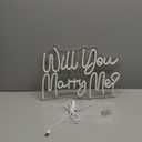 Will You Marry Me Neon Signs for Wall Decor Warm White LED Light Sign for Room Decor Light Up Sign for Birthday Party Wedding Decoration USB Powered