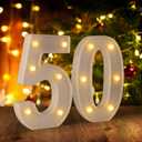 50th Birthday Decorations Woman Man,Marquee Numbers for 50th Wedding Anniversary Decorations,Light Up Numbers 50 Sign for Party Backdrop Wall Decor, 50 Birthday Centerpieces Table Decoration