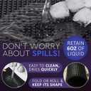 2 x Rubber Bar Mat 612", Premium Countertop Mat for Coffee Bar, Home Bar & Kitchen, Durable 1cm Thick Rubber Drink Mat with Textured Surface That Helps Reduce Slipping, Black Bar Spill Mat