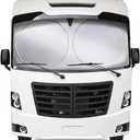Class A RV Windshield Sunshade Cover, Reflective Window Film for Trailer Heat Blocker, RV Murts UV&Heat Front Truck Shade, Camper, Motorhome, Bus, XXXL-102 x 51 inches, Lightweight&Portable.