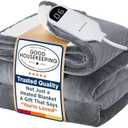 Bedsure Electric Blanket Twin - Soft Flannel Heated Blanket Twin Size, GentleSoft Fast Heating with 10 Time Settings & 6 Heat Settings, Warm Gift for Grandma (62x84 inches, Grey)