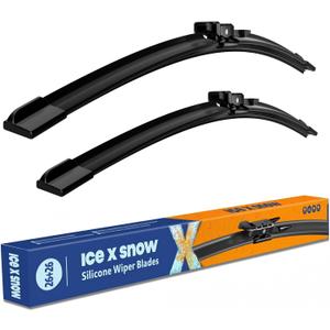 ICEXSNOW 26 Inch 2 Pack Windshield Wiper Blades for Ford Fusion 2020 2019 2018 2017 2016 2015 2014 2013 Automotive Replacement Windshield Wiper Blades 26"+26", Pinch Tab
