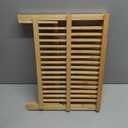 KKTONER Bamboo Dish Drying Rack 2 Tier Foldable Plate Organizer Collapsible Plate Organizer Holder for Kitchen Countertop (Natural)