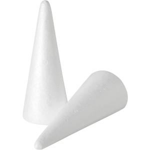 Juvale Cone Shapes Foam Cones for Crafts  2.87 x 7.25 in White Polystyrene  12 Pack  DIY Decor & Art Projects