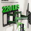 USX MOUNT Heavy Duty Full Motion TV Wall Mount for 60-120 Inch TVs, Holds 220lbs, 28" Extension Wall Bracket, Preassembled TV Mount for 65" 75" 85" 90" 98" 100", Max VESA 900x600mm, Fits 12-24" Studs