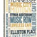 ART.COM Stretched Canvas Print Nashville, Tennessee - Typography by Lantern Press, 24" x 36"