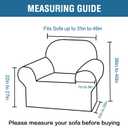 H.VERSAILTEX Stretch Velvet Armchair Cover Couch Covers 1 Cushion Chair Slipcover for Living Room Furniture Cover Crafted from Thick Comfy Rich Velour (Chair 31"-49", French Oak)