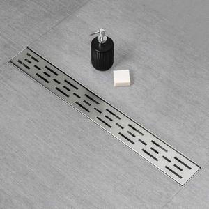 SaniteModar Linear Shower Drain, High Flow Rate Shower Drain 48 inch Removable Grate, Brushed 304 Stainless Steel Linear Floor Drain with Hair Strainer and Leveling Feet