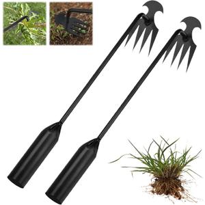 Weed Puller Tool Garden Weed Pulling Tool, Garden Hand Rake Tool | Heavy-Duty Gardens Hand Weeder Puller Tool for Gardening and Weedings(2PCS)