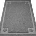 UPSKY Large Cat Litter Mat Trapper 35"23" Traps Litters from Box and Paws Scatter Control for Folding Trapping Mat Soft for Floor on Sensitive Kitty Paws Easy to Clean (Grey)