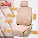 IVICY Faux Linen Front Car Seat Cover Durable, Non-Slip Seat Protector for Cars 1 Unit, Light Beige