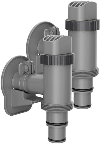 SHAPON Above Ground Swimming Pool Plunger Valve & Swimming Pool Pipe Holder Set- Replacement Pool Accessories Compatible with Intex Pools (2 Each)