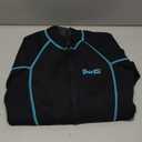 GoldFin Wetsuit Top Women, 2mm Wetsuits Jacket Long Sleeve Neoprene Tops for Water Aerobics Diving Surfing Swimming (X-Small, Blue/Line)