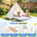 4 Pack Teepee Tent for Kids [Thickened], Kids Sleepover Teepee Tent Set