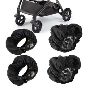 4Pcs Baby Stroller Wheel Cover, Dustproof Kid Baby Wheelchair Protector Pushchair Wheel Cover Stroller Accessory (2Pcs M + 2 Pcs L)