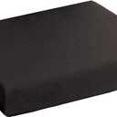 Gilbins Convoluted Egg Crate Foam Chair Cushion, Seat Cushion, Car Seat Cushion, Office Chair Cushion or Wheelchair Cushion to Relieve Back Pain Wheelchair and Recliner Chair Pads (Black with Cover)