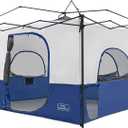 KAMPKEEPER Camping Inner Tent, Converts 10'x10' Straight Leg Pop Up Canopy into Camping Tent, with 1 Dog HoleFully Vented Roof(Canopy & Frame NOT Included), Navy Blue