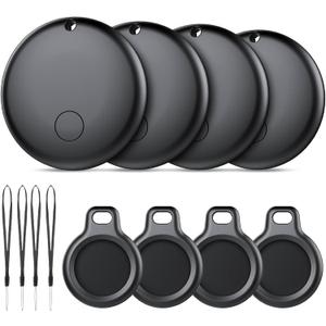 Android Air Tracker 4 Pack, Bluetooth Tracker Tags, Work with Google Find My Device App (Android Only), Smart Tags for Luggage, Wallet, Vehicles, Keys (Not for iOS)