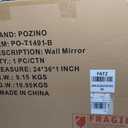 POZINO 36"x24" Irregular Beveled Bathroom Mirror for Over Sink