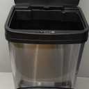 NINESTARS DZT-50-28 Automatic Touchless Motion Sensor Rectangular Trash Can, 13 Gal, Black Trim