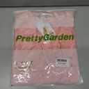 PRETTYGARDEN Womens 2025 Summer Casual Short Sleeve Dresses A Line Bow Tie Front Babydoll Loose Cute Mini Dress with Pockets (Pink, M)