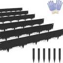 Galvanized Steel Landscape Edging Border 6 Packs 42'' L x 8'' H, Metal Landscape Garden Edging Border with 6 Stakes, Hammer-in Lawn Edging for Landscaping, Flower Bed, Yard, Pathway (21ft Total)