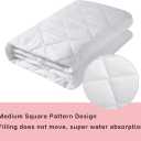 Waterproof Breathable Diamond Pattern Quilted Fitted Mattress Pad   60" x 80"