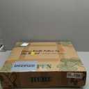 Small Fire Pit for Outside Wood Burning,Fire Bowls with Firproof Mat, Backyard Black Square Ourdoor Bonfire Pit with Waterproof Cover for Outside Patio Camping (Black, 22 INCH)