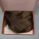 MARJORIE Hair Topper,Wavy Hair Toppers for Women 14inch Natural Looking Hairpiece with Wispy Bangs, Volume Booster Wiglet for Full Coverage, Quick Styling for Party/Date Night/Social/Content Creators (Brown Blonde with Dark Root)