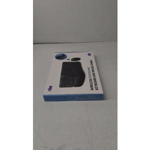 Ergonomic Wireless Keyboard Mouse Combo, EDJO Bluetooth/2.4G Dual Channel, Split Design, Soft Foam Palm Rest, 4 Level DPI Adjustable Wireless Mouse, Rechargeable, for Windows/Mac/AndroidBlack