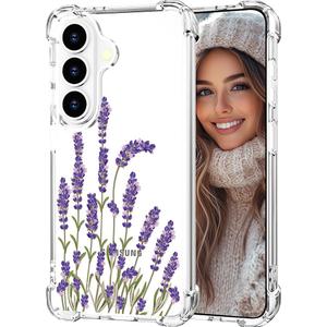 Hungo Compatible for Samsung Galaxy S26+ Plus Case, Thin Slim Cute Girly Skin Cases Protector with Airbag Bumper for Women Girls (Clear Lavender Pink)