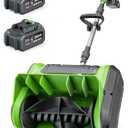 DEGGE Electric Cordless Snow Shovel, 2X 3.0Ah/ 21V/ 12-Inch Battery Snow Blower with Directional Plate & Adjustable Front Handle, Snow Removal for Driveway Sidewalk, Steps, Patio (Charger Included)