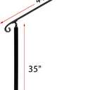 Adjustable Handrail 1-3 Step,Wall&Floor Mounted Wrought Iron Handrail