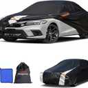 Honda Civic Car Cover 100% Waterproof All Weather, Gift with Towel, 10 Layers Sedan Car Cover Custom Fit 1993-2026 Honda Civic, Full Exterior Covers Rain Sun UV Protection with Door Zipper.