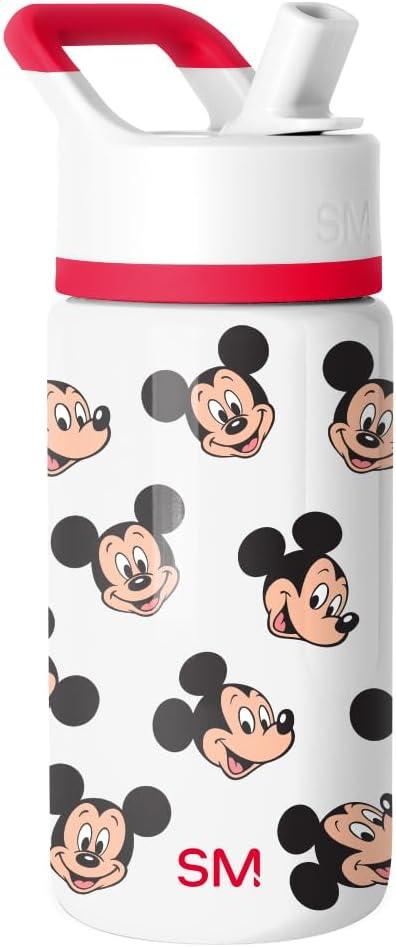 Simple Modern Kids Summit Water Bottle with Straw Lid | Disney Mickey Mouse 14oz Stainless Steel Cup Insulated Tumbler for Boys, Girls, School | Mickey Mouse Fun