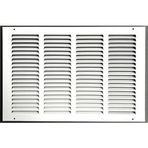 Fits 16x10 Duct Opening Stamped Steel Return Air Grille Vent Cover Grille for Sidewall and Ceiling in White Surface Dimensions: 17.75"W X 11.75"H (16" W x 10" H Duct Opening)