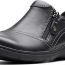 Clarks Black's Carleigh Ray Oxford, Black Leather, 10 Wide US