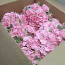 NUPTIO Flower Balls Flowers for Centerpieces: 10 Pcs 11.8 inch Diam Pink Artificial Rose Fake Flower Arrangement Bouquet for Wedding Party Tables Decorations