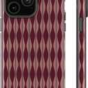 Generic Case Compatible with iPhone 12/12 Pro,Striped Brown Phone Case for Girl Women Men Boys,Dual-Layer Hard Shell+Silicone Cover-Shockproof Protective Case