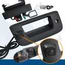 Backup Camera with Tailgate Handle & Bezel Trim & Lock Cylinder Compatible with 2007-2014 Chevrolet Chevy Silverado, GMC Sierra Truck 1500 2500 3500 Tailgate Parts