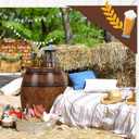 Civaner 2 Pcs Western Cowboy Party Decoration, PVC Inflatable Pirate Barrels Western Cowboy Decor Barrel for Wild West Adventure Party Nautical Themed Photo Props Farmhouse Supplies