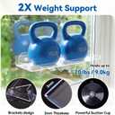Window Plant Shelves, 2Pcs Acrylic Floating Shelf with Strong Suction Cup and Bracket, Window Sill Extender Plant Holder
