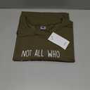 YITAN Women Cute Tees NOT All WHO Graphic Crewneck T-Shirts (Green, L)