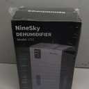 NineSky Dehumidifier,98 OZ Dehumidifiers for Home,(1100 sq.ft) Dehumidifiers for Basement Bathroom Bedroom with Auto Shut Off, Switchable 7 Colors Light(Black)
