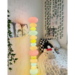 Anykonio Candy Floor Lamp, Modern Decorative Floor Lamp with 18 Colorful Glass Shades, Dreamy Ambient Mood Lighting, Stepless Dimmable, Marble Base, Statement Home Decor for Living Room & Bedroom