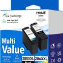 G285XL CL-286XL Compatible Ink Cartridge Replacement Printer (1 Black, 1 Color)